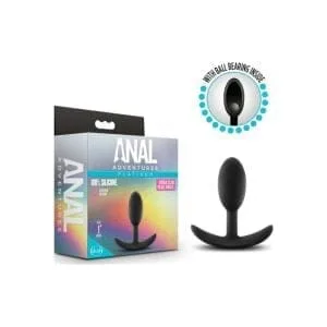Anal Adventures Platinum Silicone Vibra Slim Plug Small 162222 1 Anal Adventures Platinum Silicone Vibra Slim Plug Small