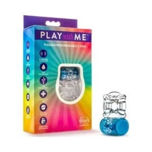 Play With Me Pleaser Rechargeable C Ring Blue 162251 1 Play with Me Pleaser Rechargeable C Ring Blue
