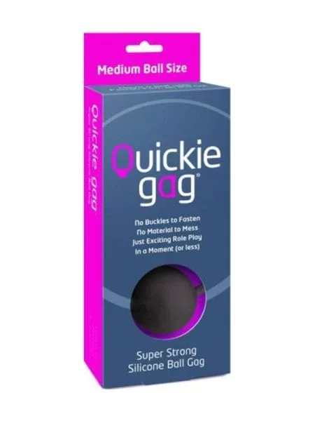 Quickie Gag Medium Ball Black