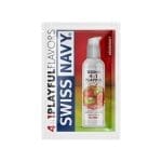 Swiss Navy Straw-Kiwi Pleasures Lube 5ml Sachets (100 Pk)