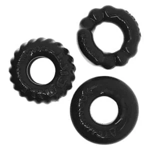 Bonemaker 3 Pc Cockring Set Black 162740 1 Bonemaker 3 Pc Cockring Set Black