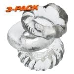 Bonemaker 3 Pc Cockring Set Clear