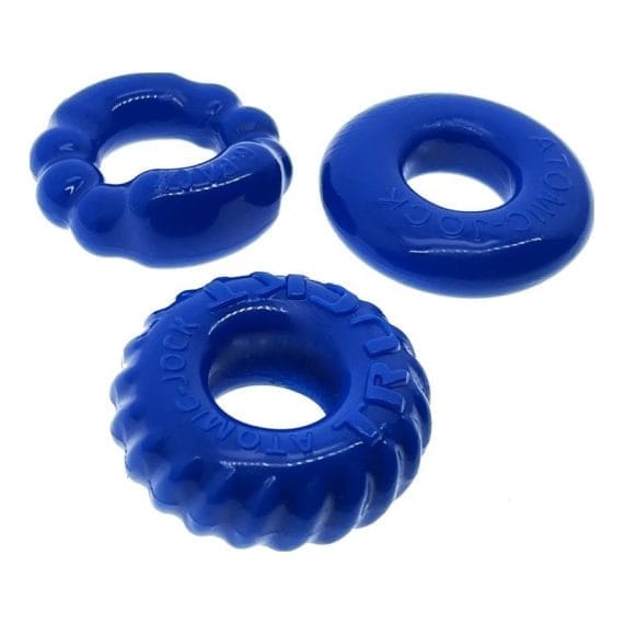 Bonemaker 3 Pc Cockring Set Pool Blue Bonemaker 3 Pc Cockring Set Pool Blue