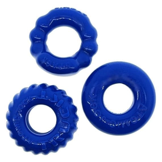 Bonemaker 3 Pc Cockring Set Pool Blue Bonemaker 3 Pc Cockring Set Pool Blue