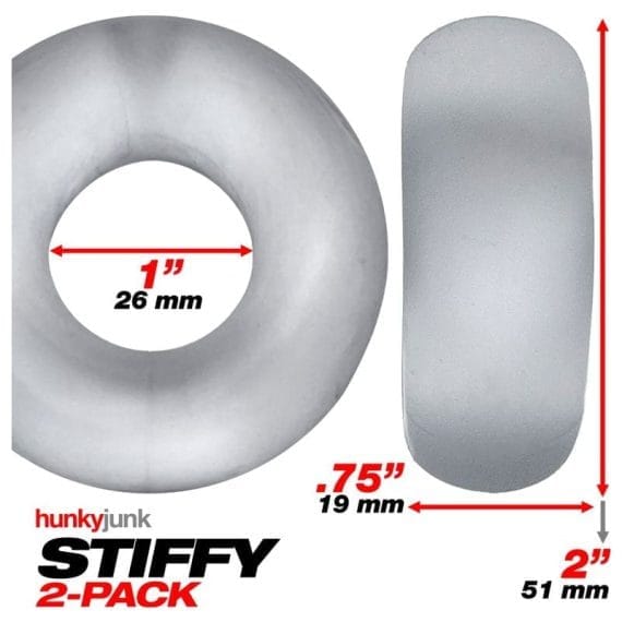 Stiffy 2 Pc Bulge Cockrings By Hunkyjunk Ice Clear Ice Stiffy 2 Pc Bulge Cockrings by HunkyJunk Ice Clear Ice