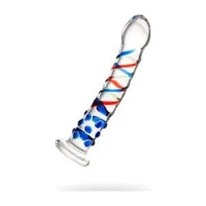 Sexus Glass Dildo Blue Tip 18Cm 162843 1 Sexus Glass Dildo Blue Tip 18cm