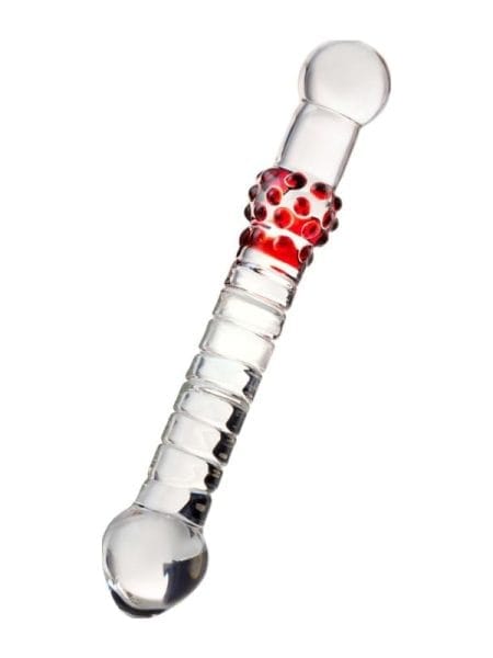 Sexus Glass Dildo Duo Bulb 22cm