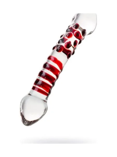 Sexus Glass Dildo Red Delight 19cm