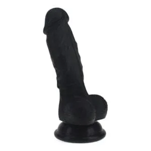 Realistic Dildo Veined Shaft W Balls Black 163055 1 Realistic Dildo Veined Shaft w Balls Black