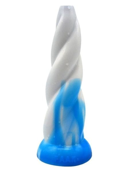 Swirl Dildo Blue/White