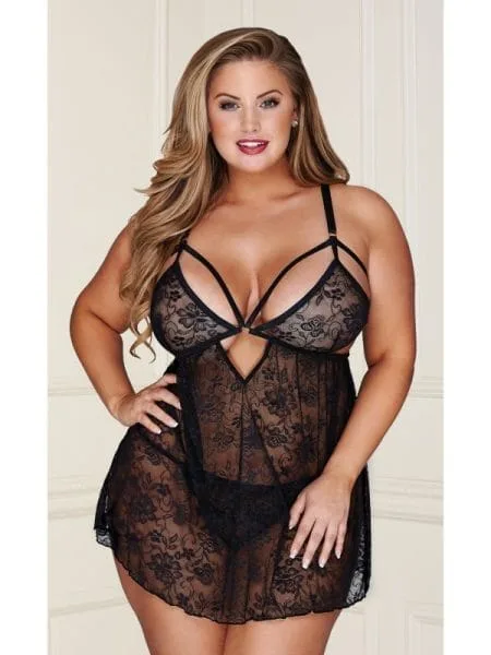 Lace Babydoll 2 Pc Set w G String