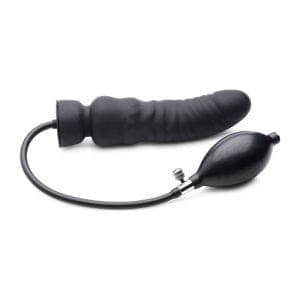 163601 1 Dick Spand Inflatable Silicone Dildo Black