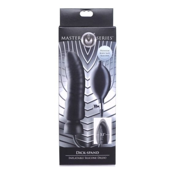 Dick Spand Inflatable Silicone Dildo Black