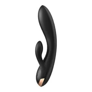 Satisfyer Double Flex App Rabbit Vibrator Black 163621 1 Satisfyer Double Flex App Rabbit Vibrator Black