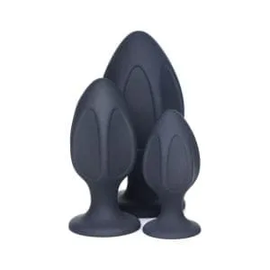 Triple Juicers Silicone Anal Plug Set Black 163623 1 Triple Juicers Silicone Anal Plug Set Black