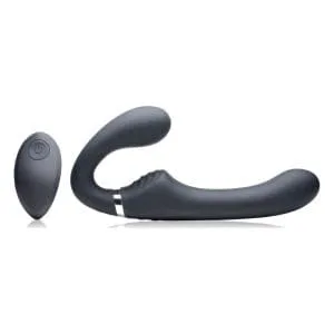 Mighty Rider 10X Strapless Strap-On Black W Remote 163665 1 Mighty Rider 10X Strapless Strap-On Black w Remote