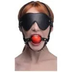Blindfold Harness w Ball Gag