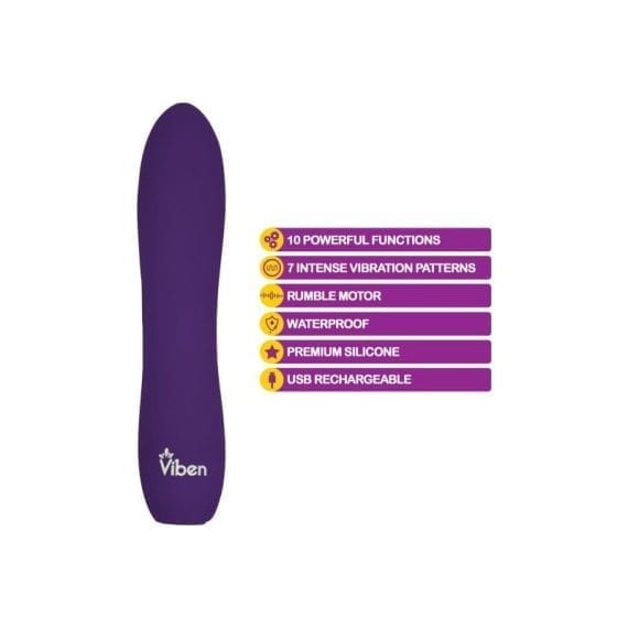 Viben Vivacious Rumble Motor Rechargeable Bullet Violet
