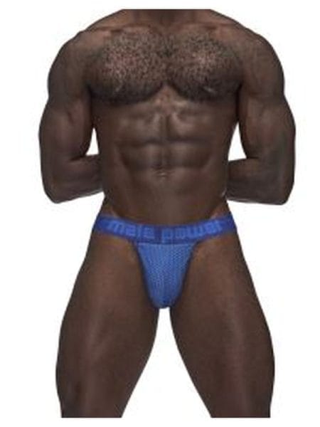 Male Power Sexagon Strappy Ring Jock Blue