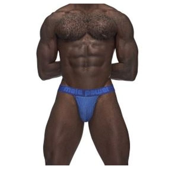 Male Power Sexagon Strappy Ring Jock Blue