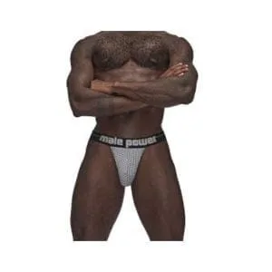 Male Power Sexagon Strappy Ring Jock Grey 163959 1 1 Male Power Sexagon Strappy Ring Jock Grey