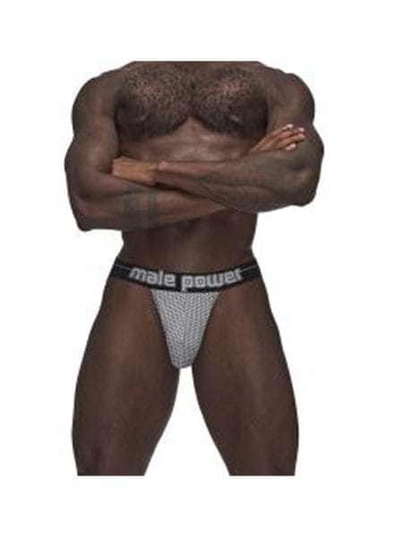 Male Power Sexagon Strappy Ring Jock Grey