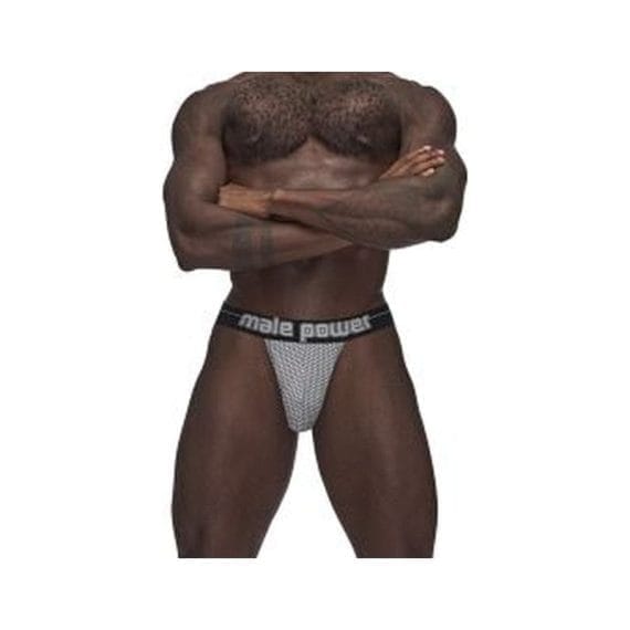 Male Power Sexagon Strappy Ring Jock Grey Male Power Sexagon Strappy Ring Jock Grey
