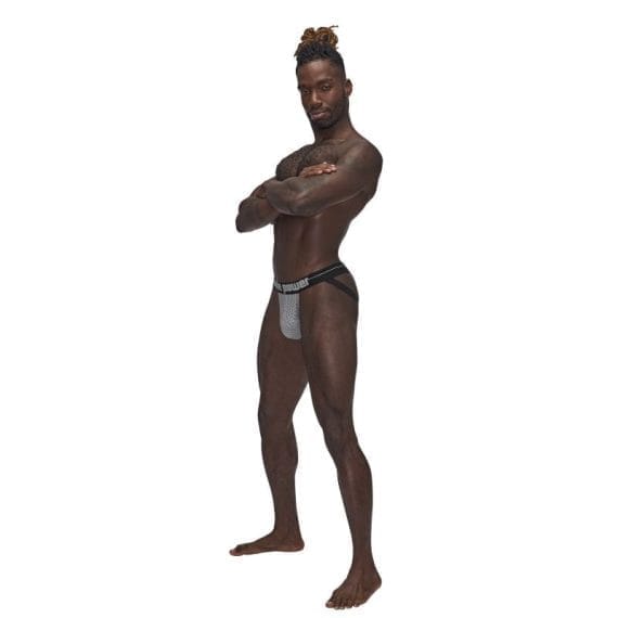 Male Power Sexagon Strappy Ring Jock Grey Male Power Sexagon Strappy Ring Jock Grey