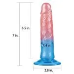 Dazzle Studs Dildo 7in Pink/Blue