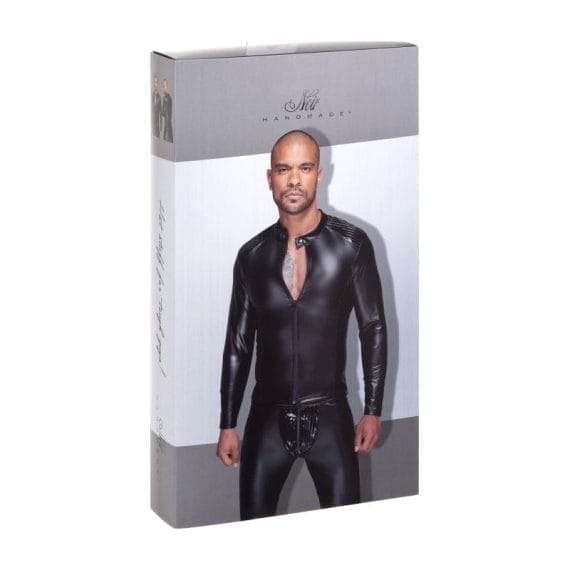 Power Wetlook Mens Jacket W Pleated Pvc Epaulets Power Wetlook Mens Jacket w Pleated PVC Epaulets