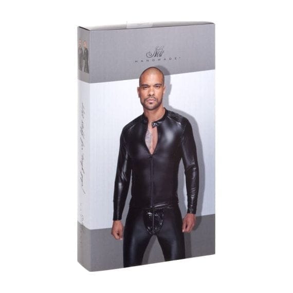 Power Wetlook Mens Jacket W Pleated Pvc Epaulets Power Wetlook Mens Jacket w Pleated PVC Epaulets