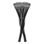 Power Wetlook Stockings With Siliconed Lace