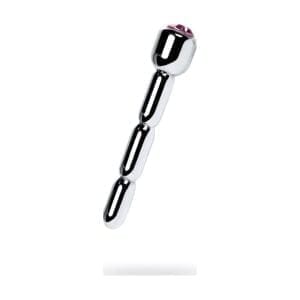 Silver Metal Urethral Plug W Ruby Rhinestone 164412 1 Silver Metal Urethral Plug w Ruby Rhinestone