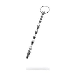 Silver Metal Urethral Plug W Ring 164413 1 Silver Metal Urethral Plug w Ring
