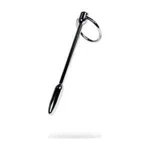 Silver Metal Urethral Plug W Ring 164418 1 Silver Metal Urethral Plug w Ring