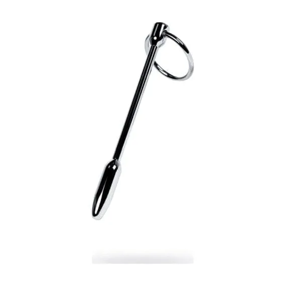 Silver Metal Urethral Plug W Ring Silver Metal Urethral Plug w Ring
