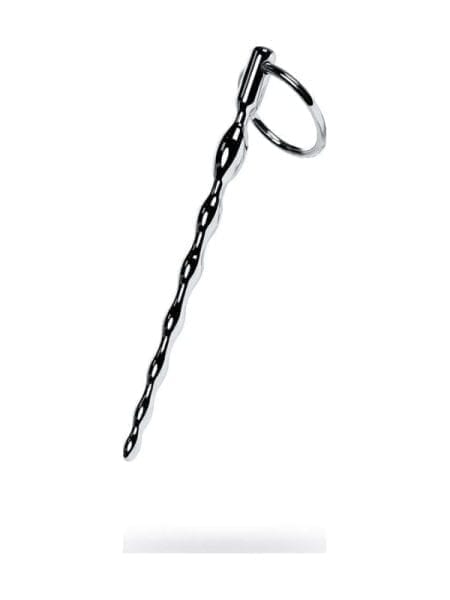 Silver Metal Braided Urethral Plug w Replaceable Ring