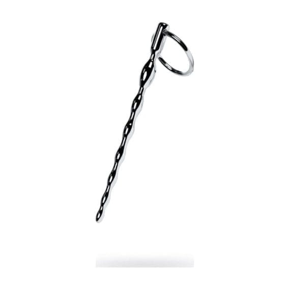 Silver Metal Braided Urethral Plug w Replaceable Ring