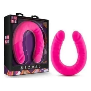 Ruse Silicone Slim 18In Hot Pink Double Dong 164508 1 Ruse Silicone Slim 18in Hot Pink Double Dong