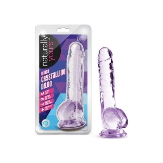 Naturally Yours 8&Quot; Crystaline Dildo Amethyst Naturally Yours 8" Crystaline Dildo Amethyst