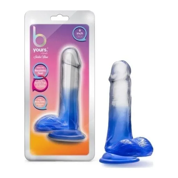 B Yours Morning Dew 6In Dildo Stella Blue B Yours Morning Dew 6in Dildo Stella Blue