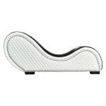 Kama Sutra Chaise Love Lounge Studded and Quilted 2 Tone Black/White