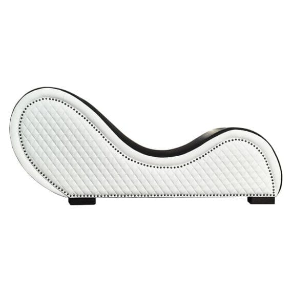 Kama Sutra Chaise Love Lounge Studded and Quilted 2 Tone Black/White