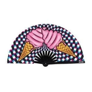 Ice Scream You Scream Blacklight Folding Fan 164867 1 Ice Scream You Scream Blacklight Folding Fan