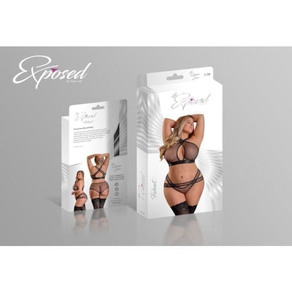 Cross Strap Split Thong Black Cross Strap Split Thong Black