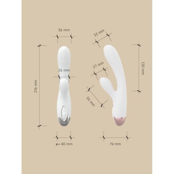 Pada Rabbit and G-Spot Pulsing Vibrator White