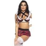 4 Pc Sexy Schoolgirl Costume