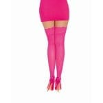 Dreamgirl Thigh High Silicone Stockings Neon Pink