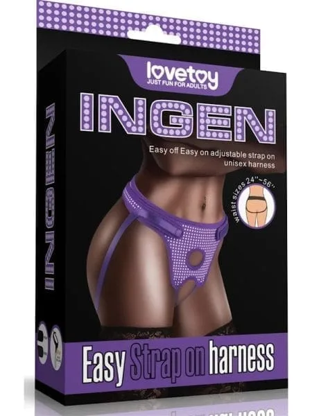 Easy Strap on Harness Polka Dot Purple