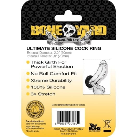 Ultimate Silicone Cock Ring Black Ultimate Silicone Cock Ring Black